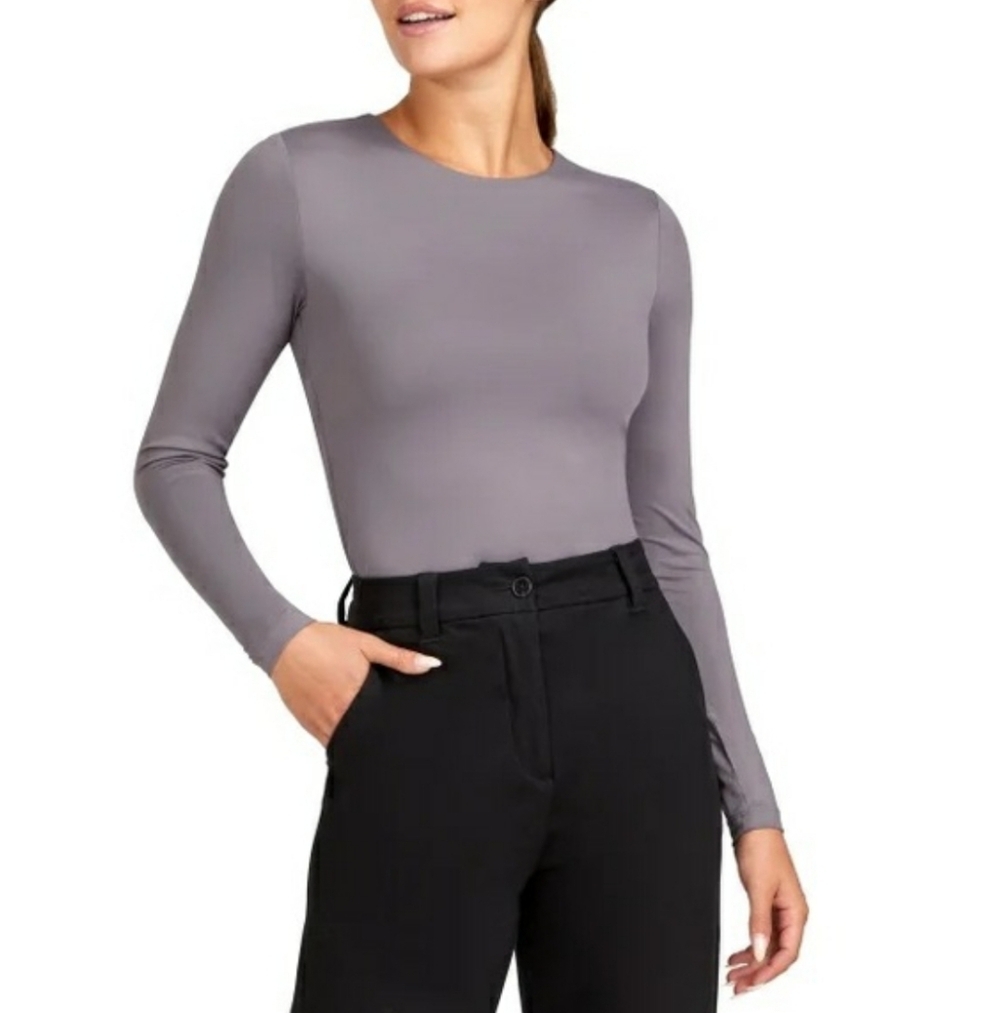 NWOT Frank And Oak Smoothing Contour Grey Long Sleeve Top. Size L.